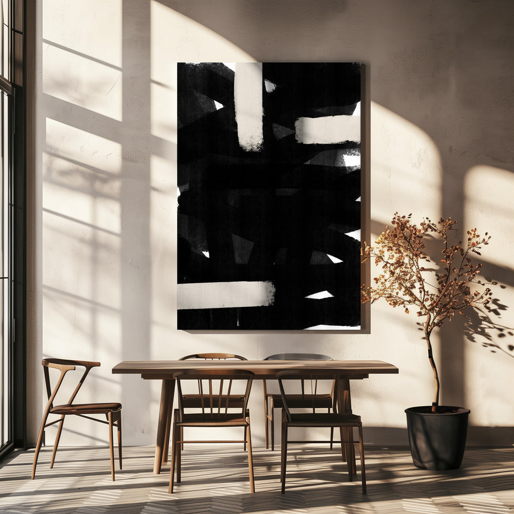 Monochrome Brushstrokes | Canvas