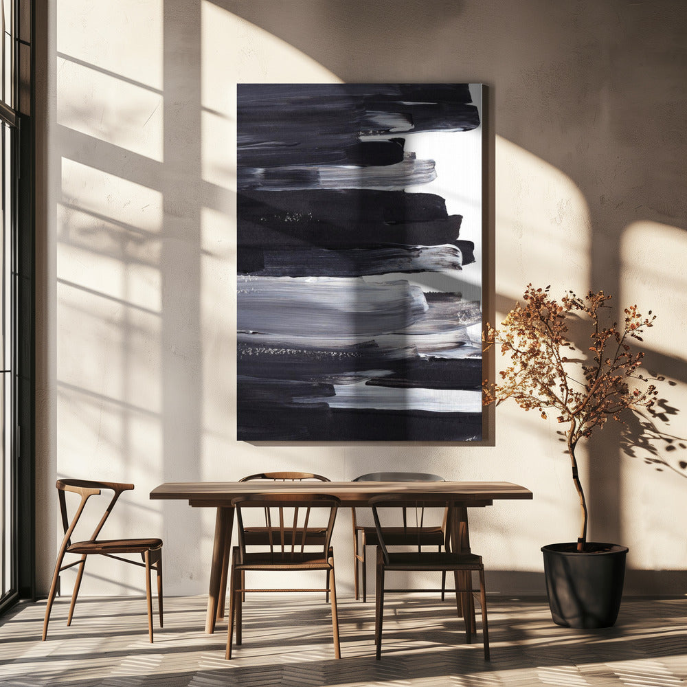 Monochrome Brushstrokes | Canvas