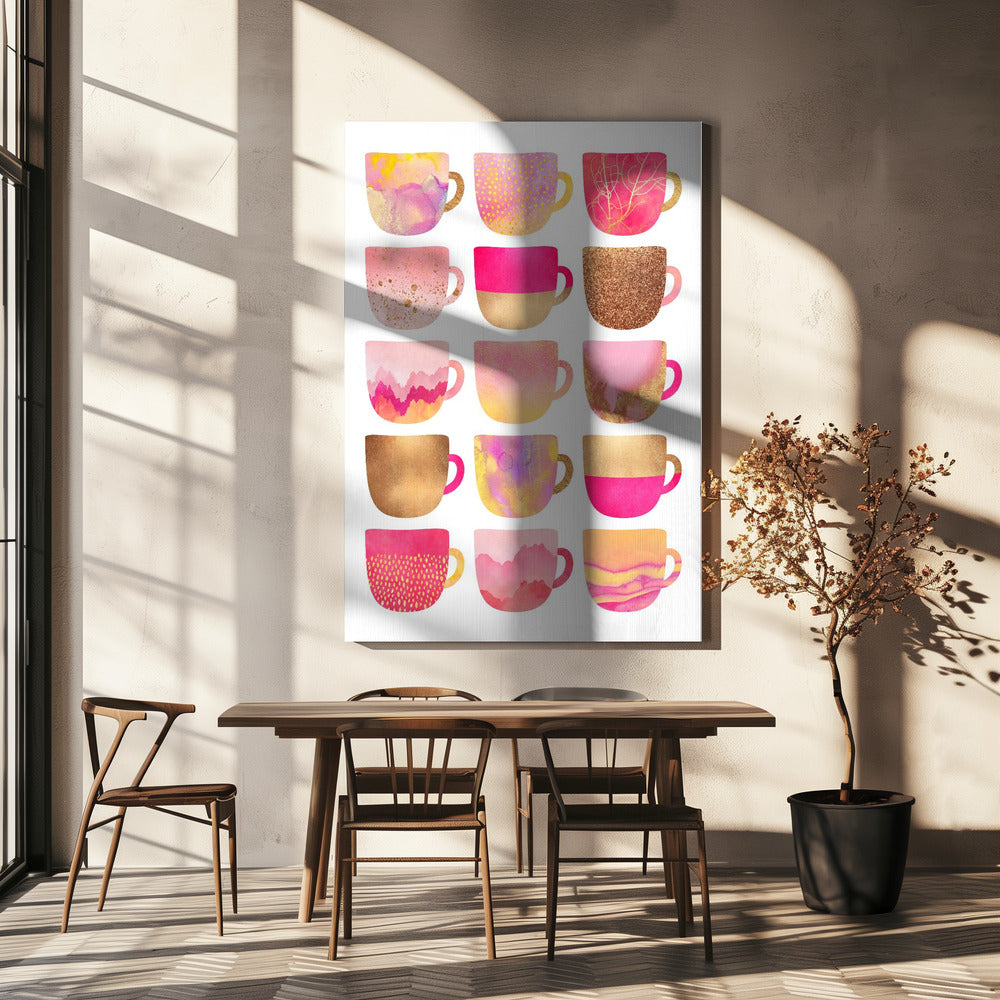 Pretty Pink Coffee Cups | Canvas