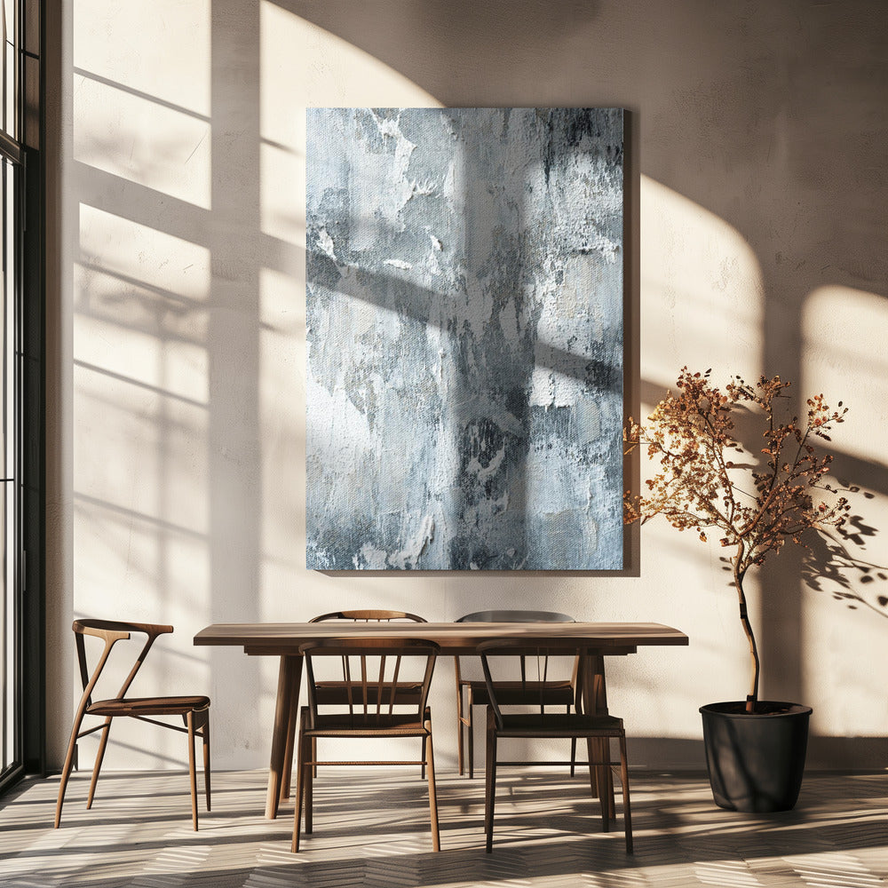 Textured Layers Of White And Gray | Canvas