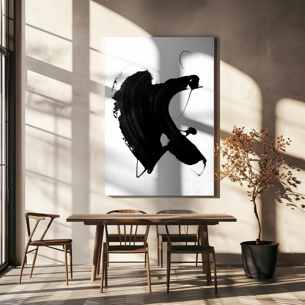 Black abstract Stroke | Canvas