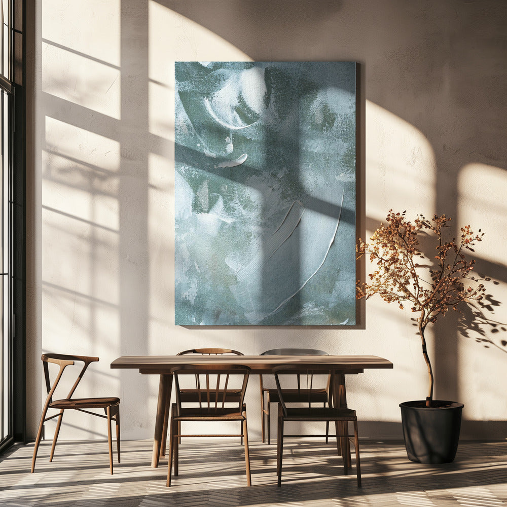 Green and White Acrylic | Canvas