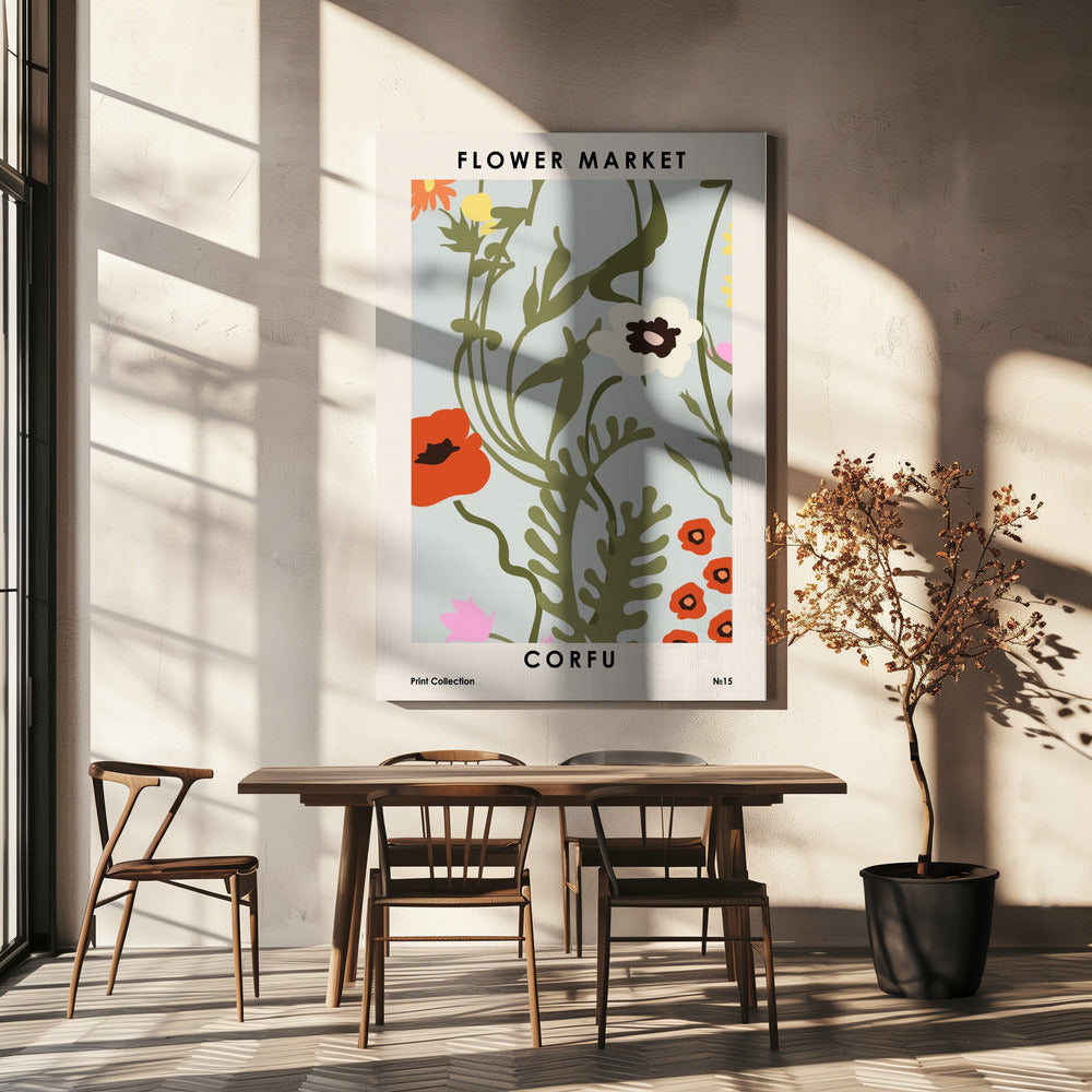 Flower Market Corfu | Canvas