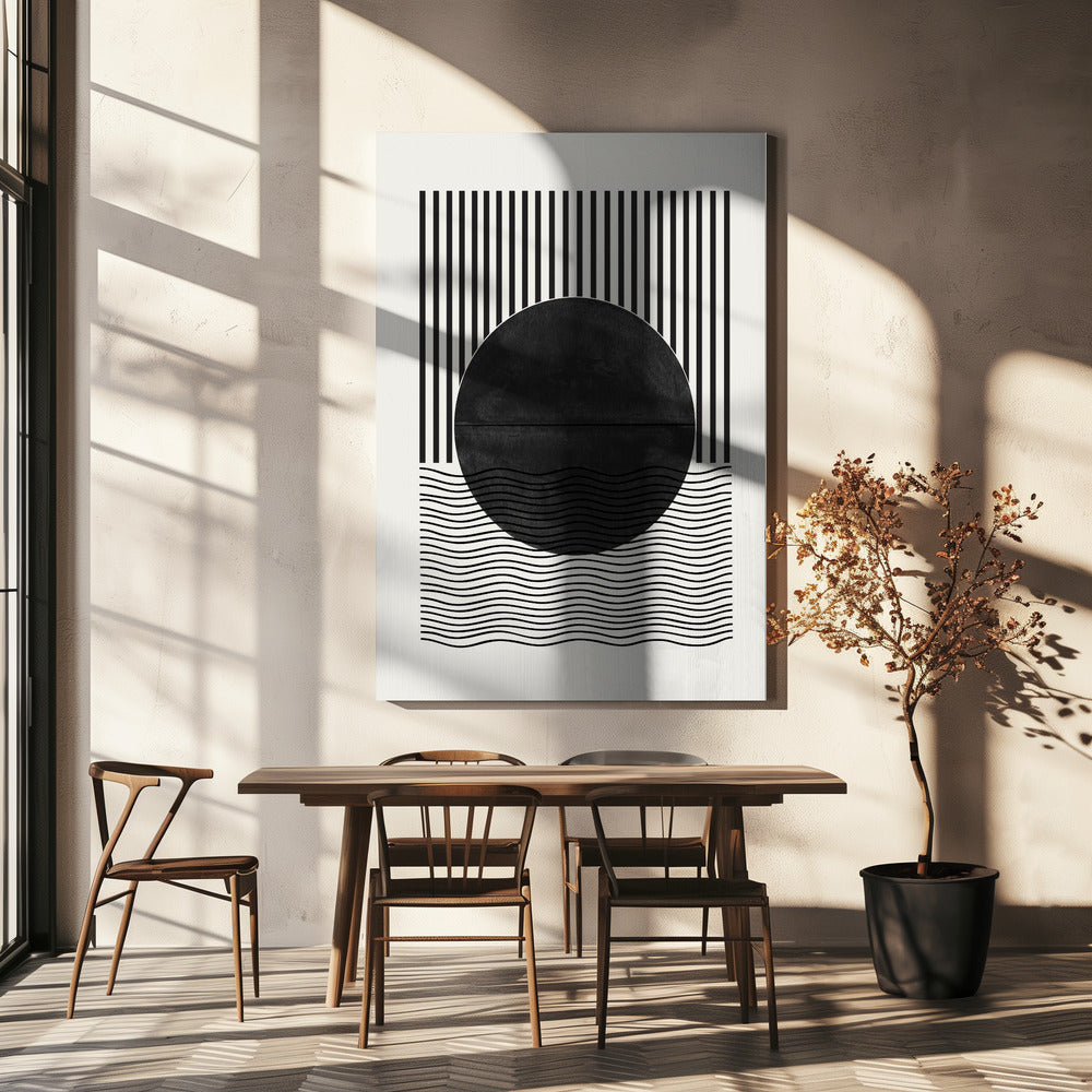 Monochrome Eclipse | Canvas