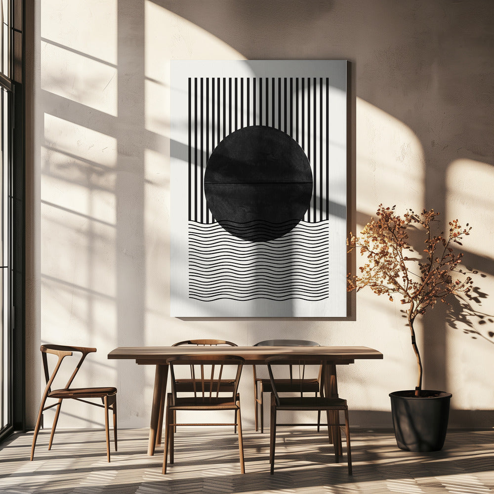 Monochrome Eclipse | Canvas