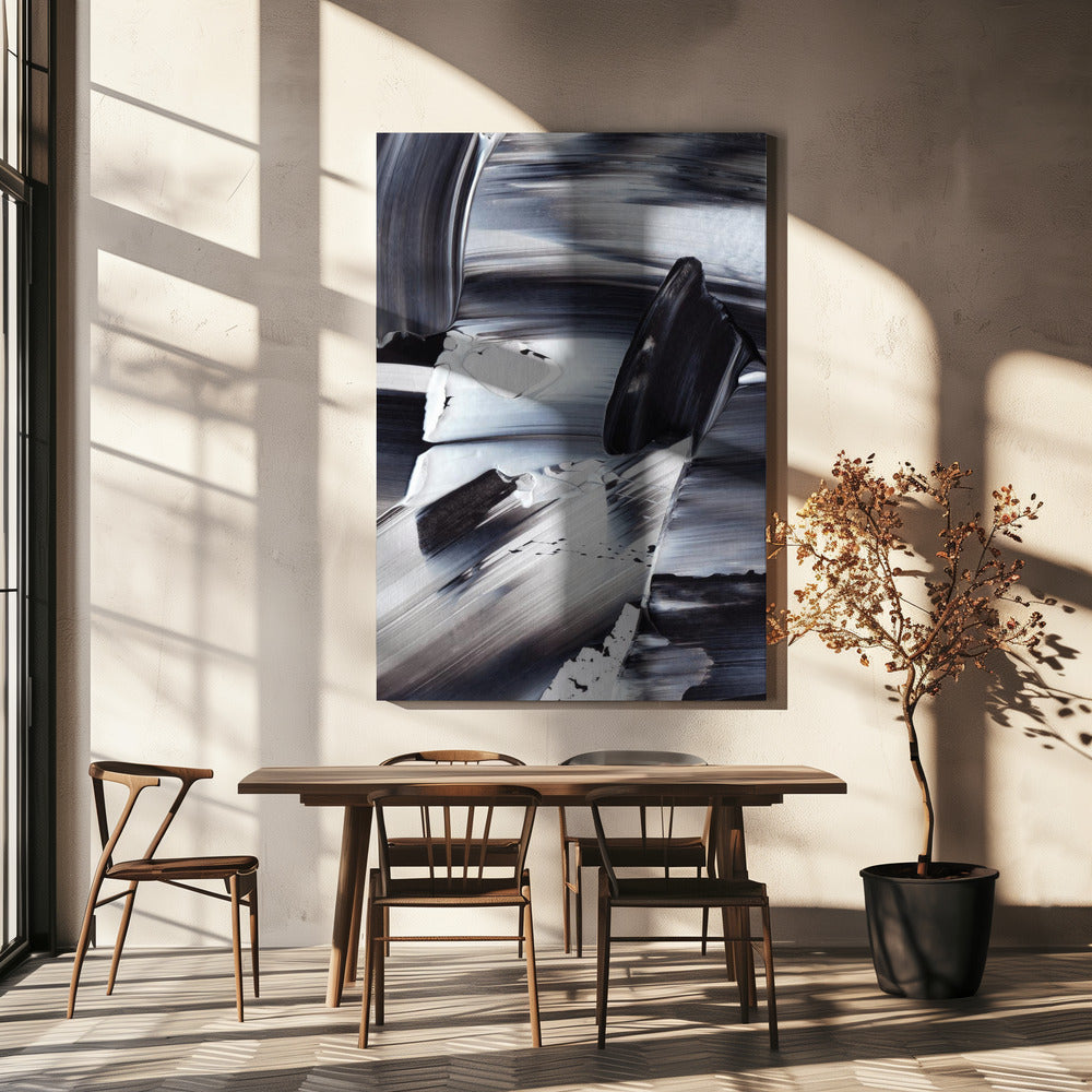 Monochrome Waves | Canvas