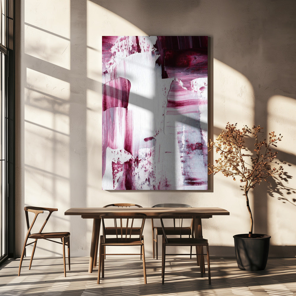 Crimson Strokes | Canvas