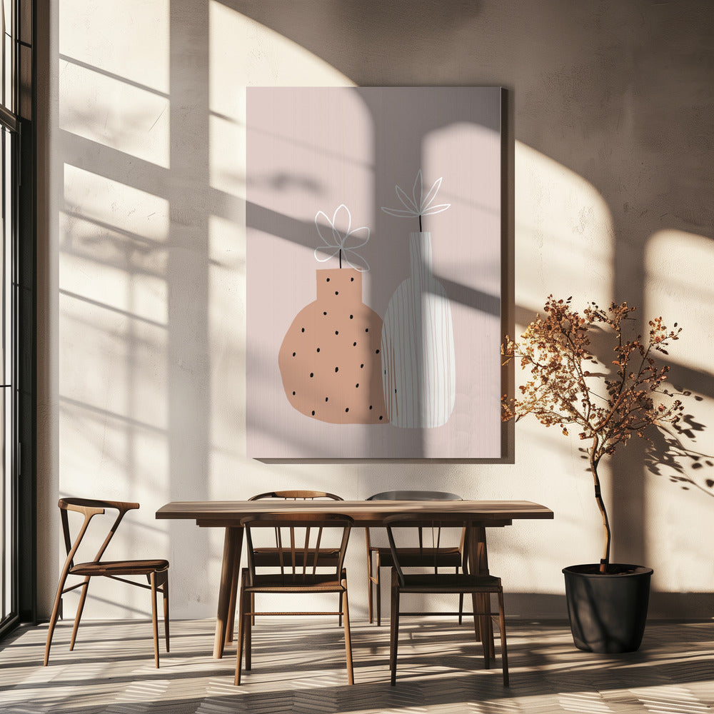 Minimal Twin Vases | Canvas