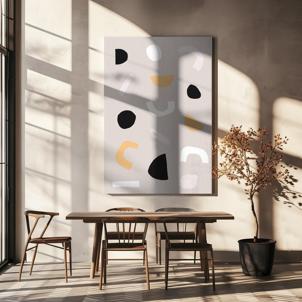 Geometric Shapes in Neutral Tones | Canvas