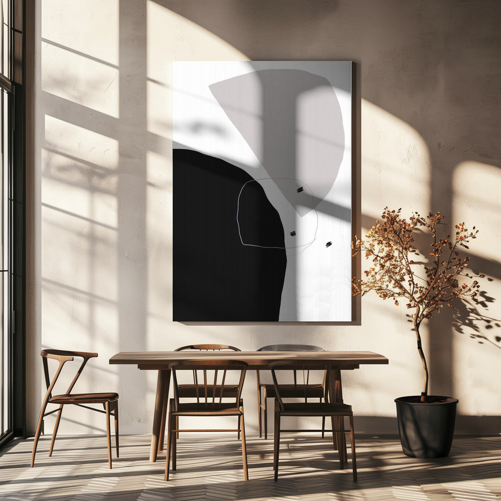 Bold Black and Gray Shapes | Canvas