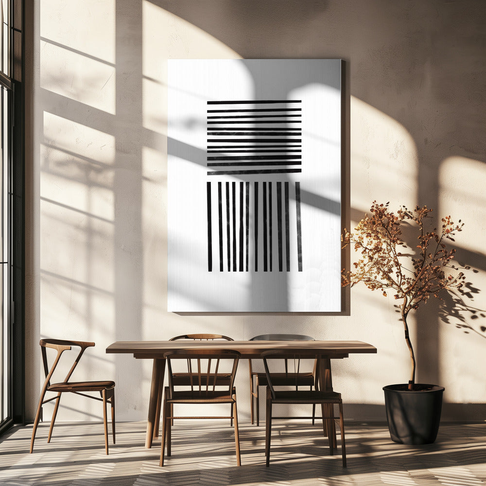 Parallel Black Lines | Canvas