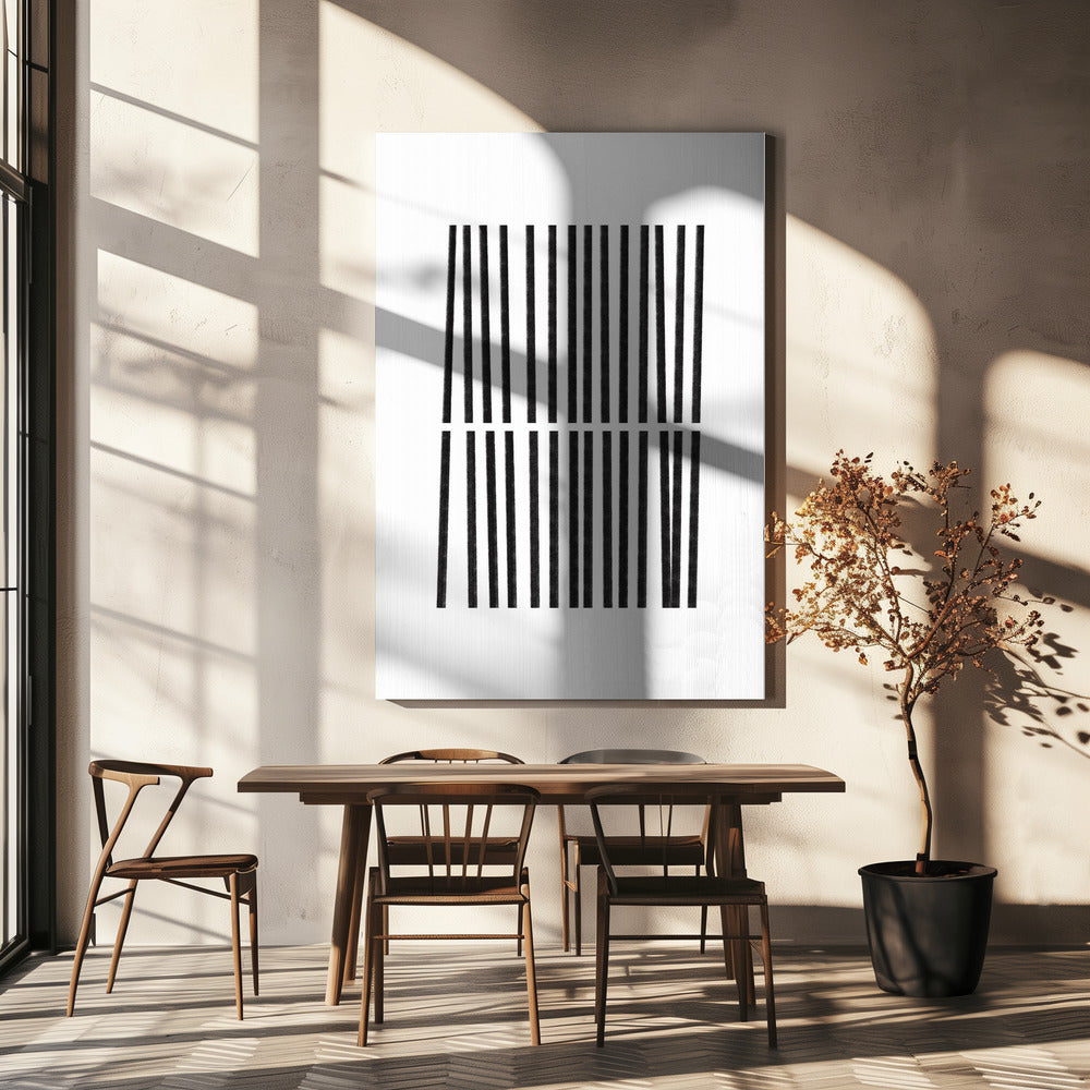 Parallel Black Lines | Canvas