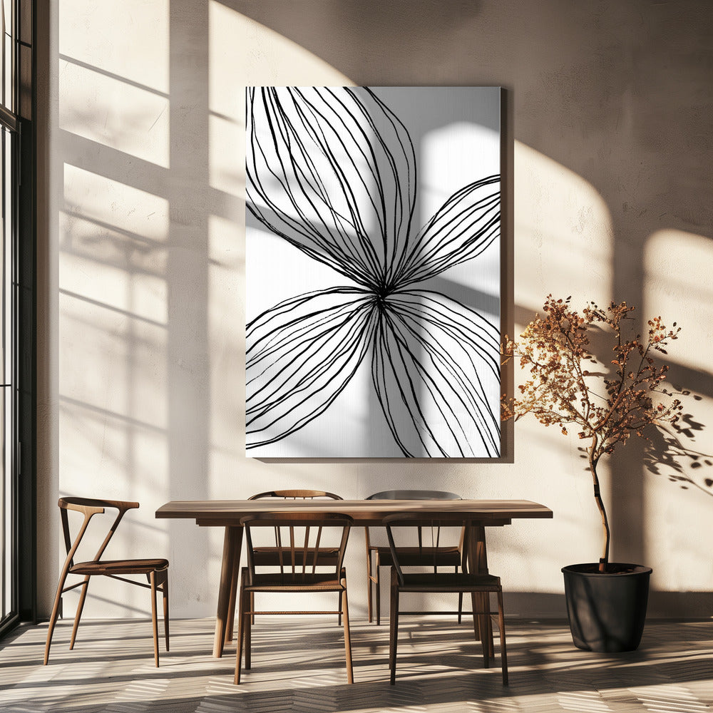 Flowing Petal Lines | Canvas