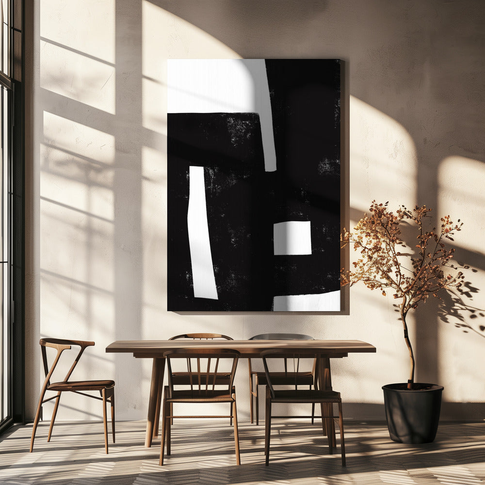 Black and White Maze | Canvas