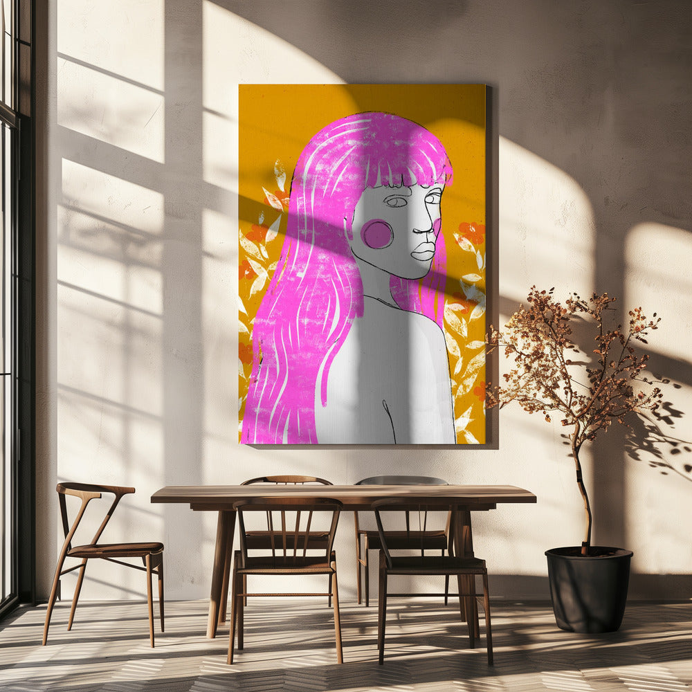 Pink Whisper Gaze | Canvas
