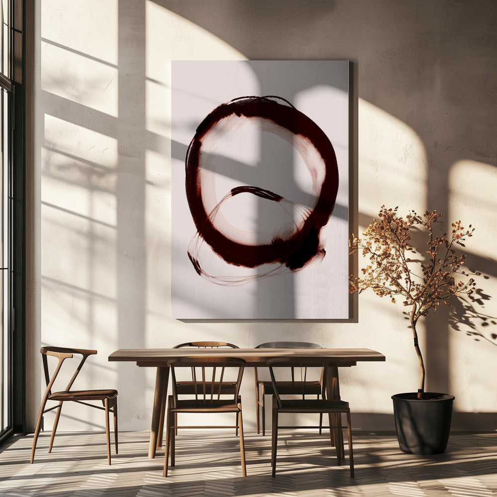 Crimson Circle | Canvas