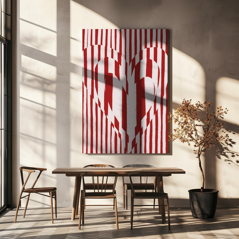 Heart in Stripes | Canvas
