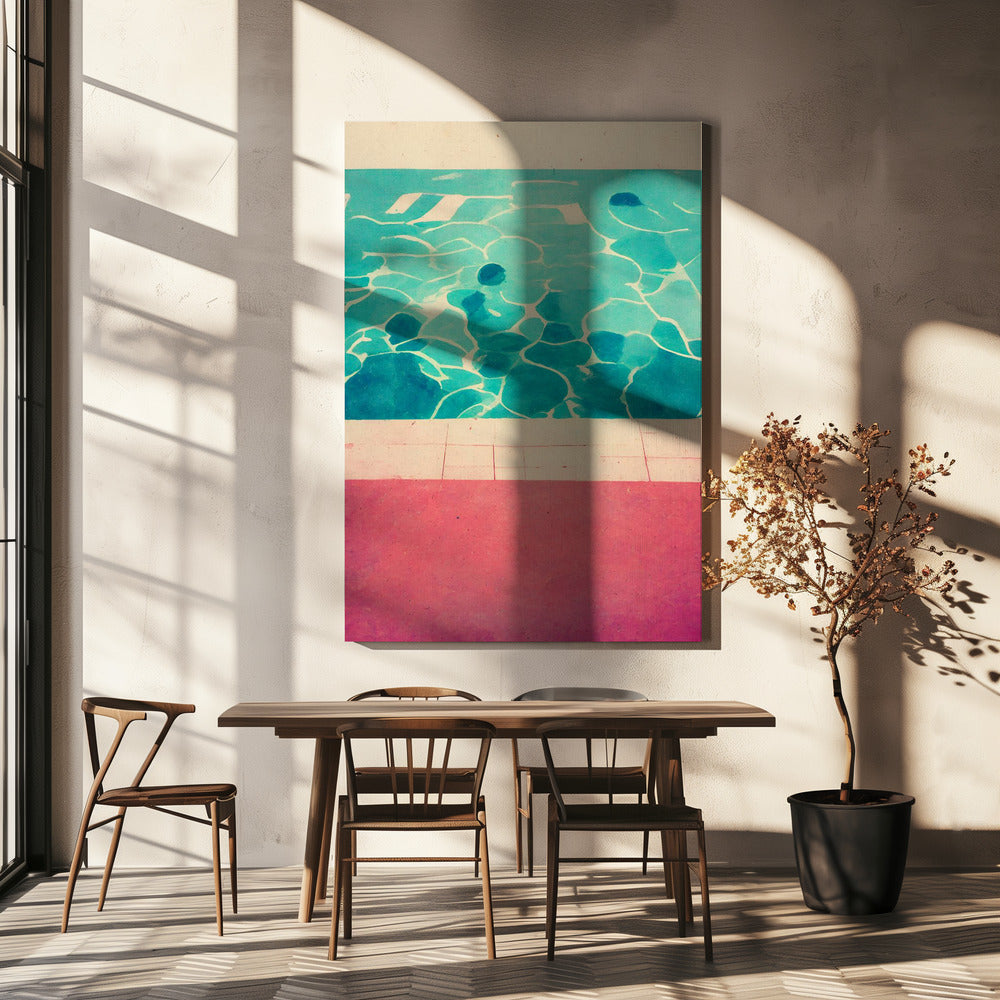 Serene Poolside | Canvas