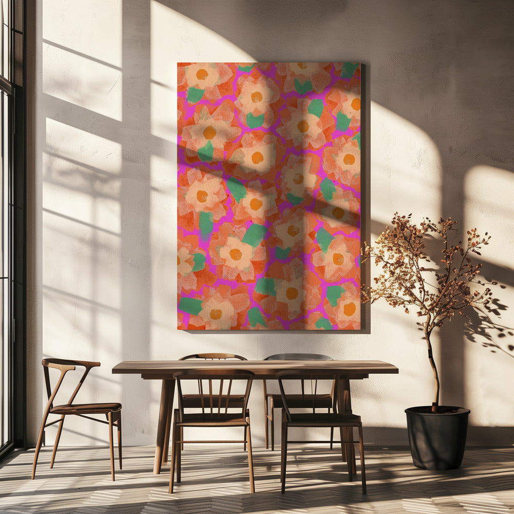Vibrant Petal Dance | Canvas