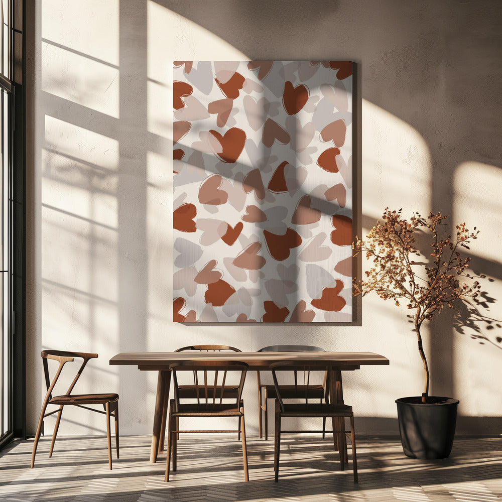Autumn Heart Cascade | Canvas