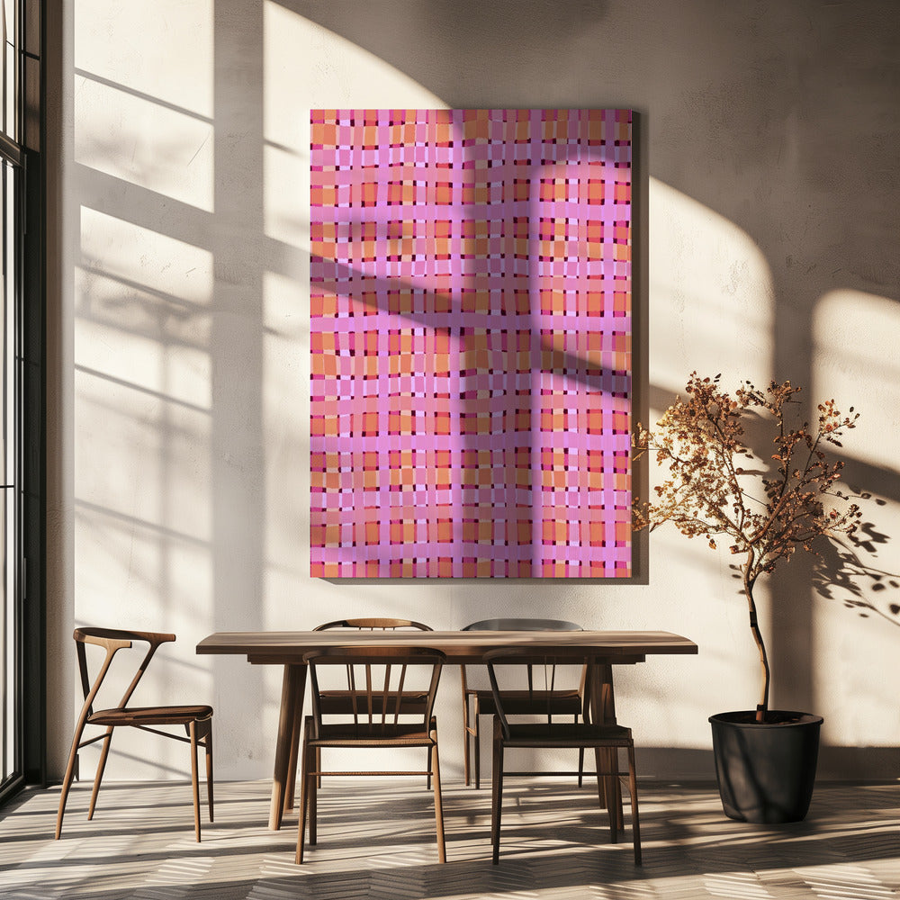 Warped Pink Lines | Canvas