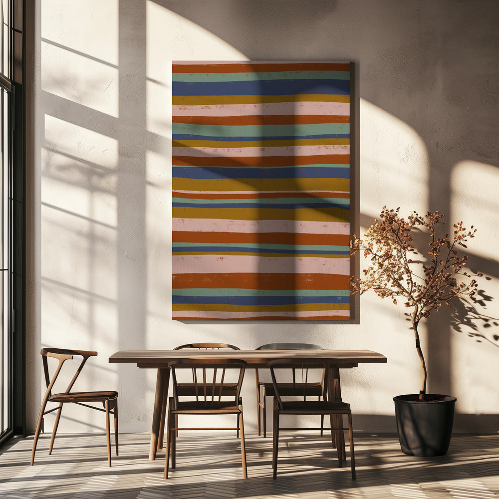 Earthy Stripes Flow | Canvas