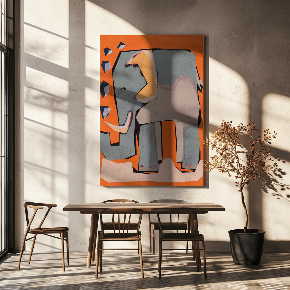 Geometric Elephant | Canvas