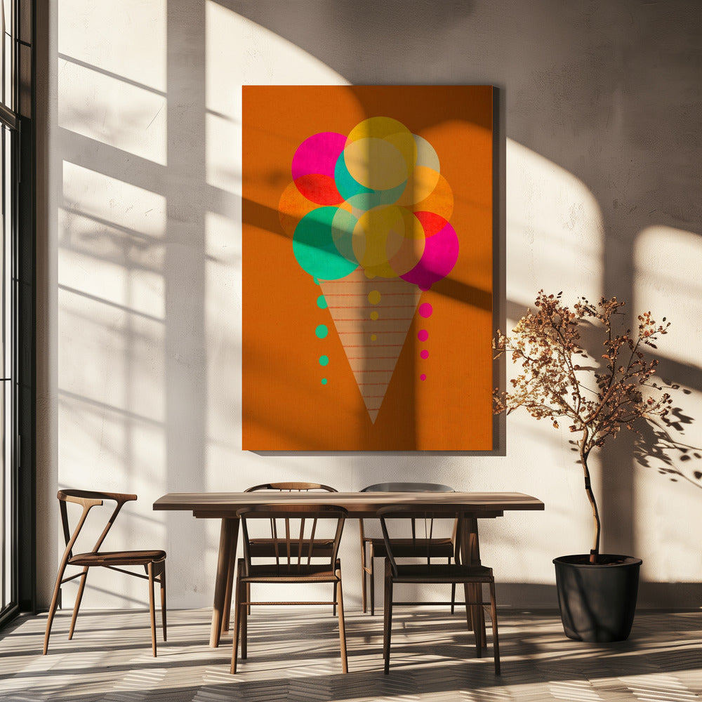 Rainbow Cone Delight | Canvas