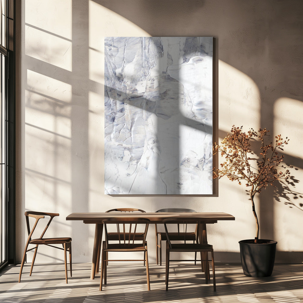 White and Gray Brushstrokes | Canvas