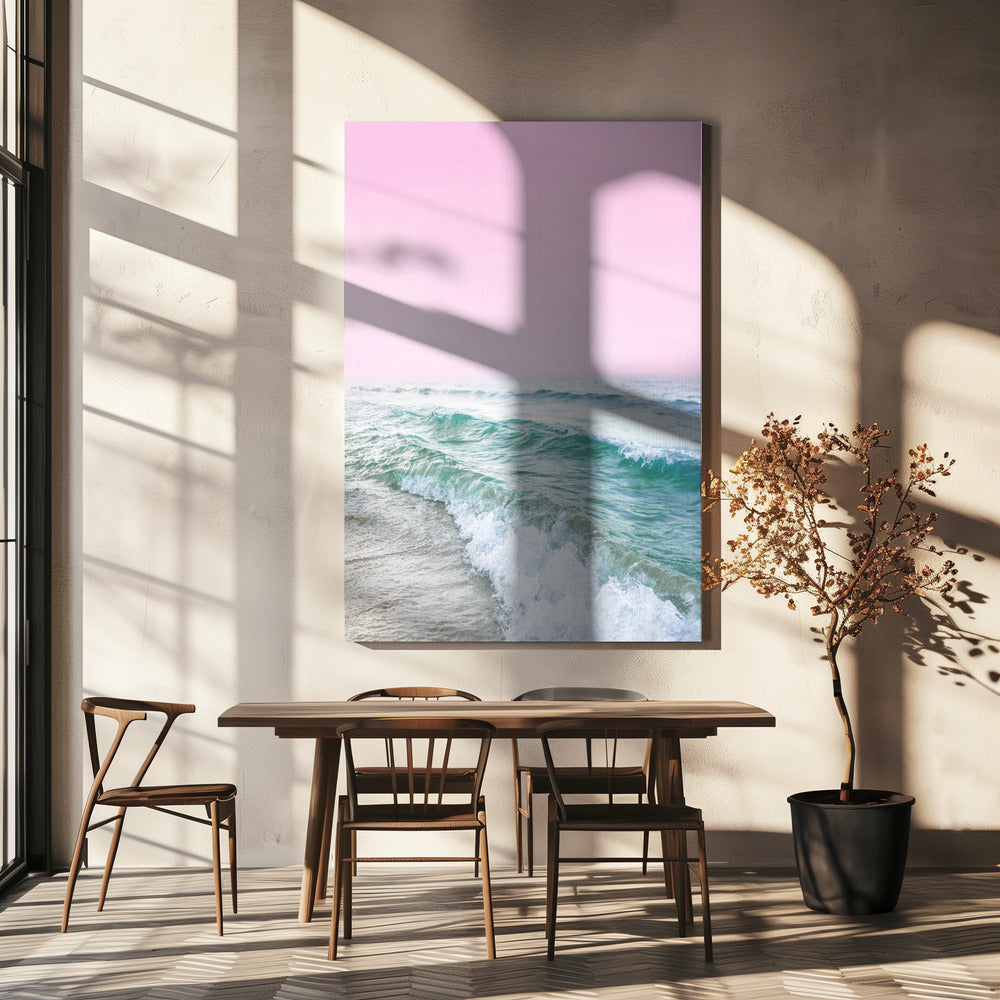 Pink Sky Beach | Canvas
