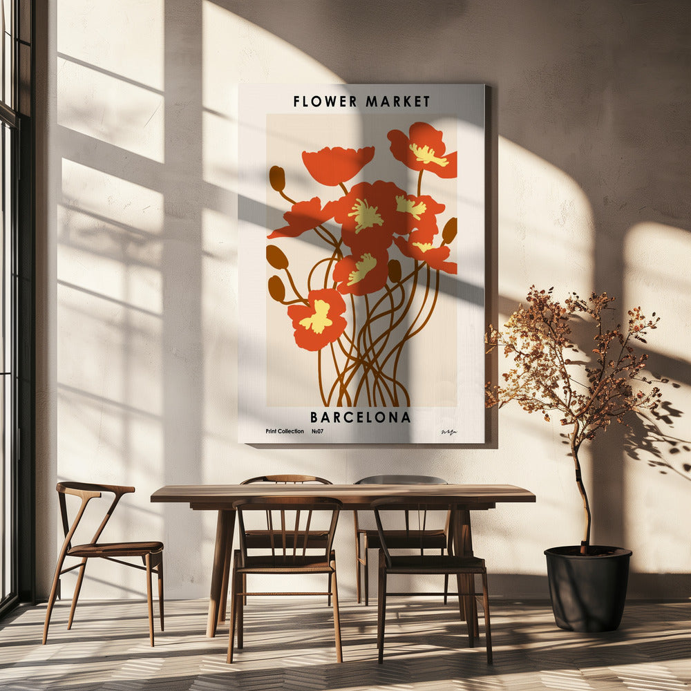 Flower Market. Barcelona | Canvas