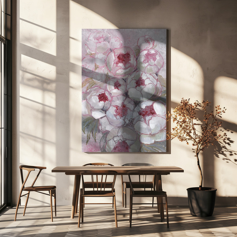 Nuria bouquet of peonies in pink | Canvas