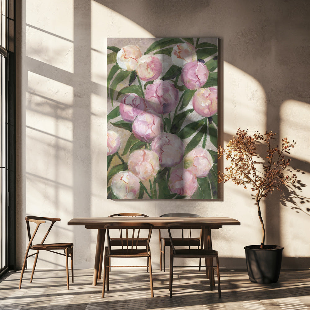 Valenty painterly peonies | Canvas