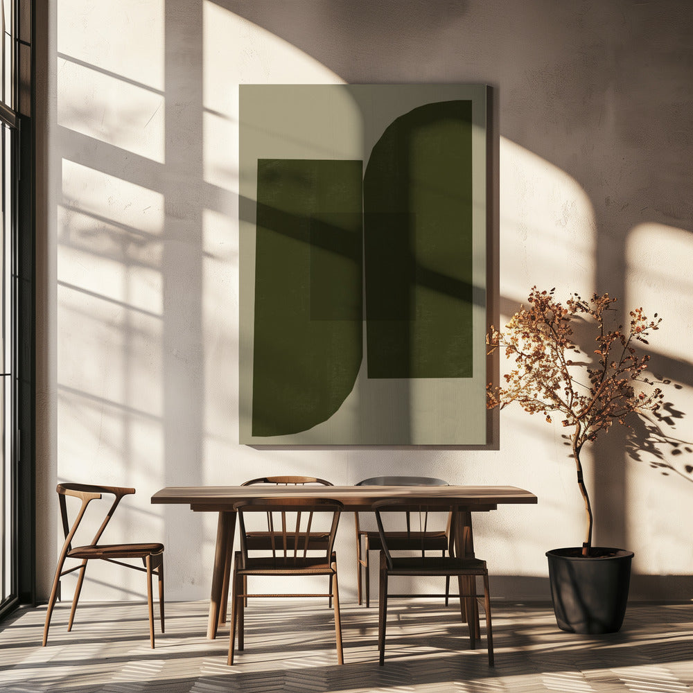 Dark Geometric Forms | Canvas