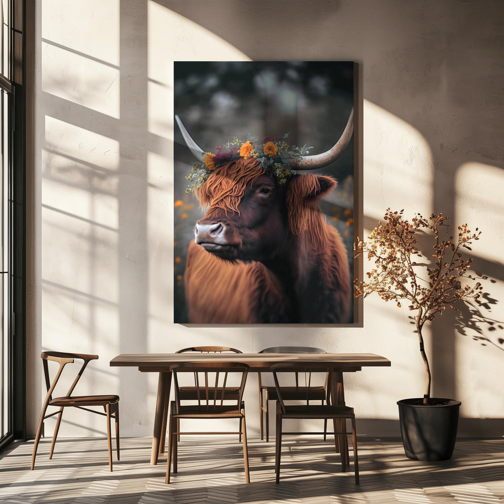 Majestic Blossom牛 | Canvas