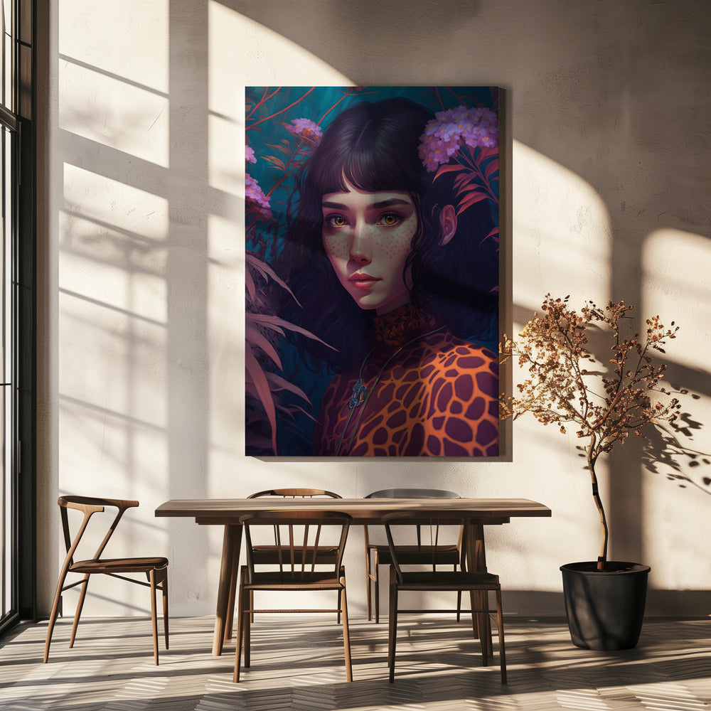 Mystical Bloom Gaze | Canvas