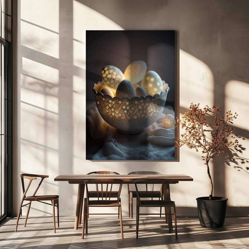Radiant Egg Elegance | Canvas