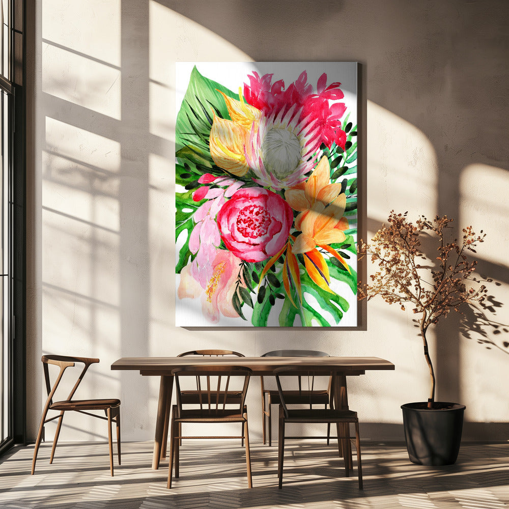 Celia tropical bouquet | Canvas