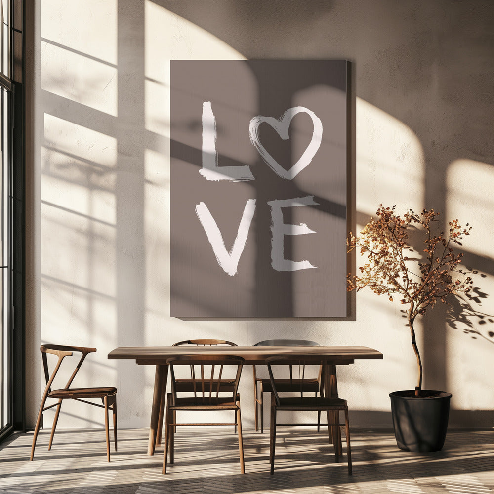 LOVE Toothy Brown | Canvas