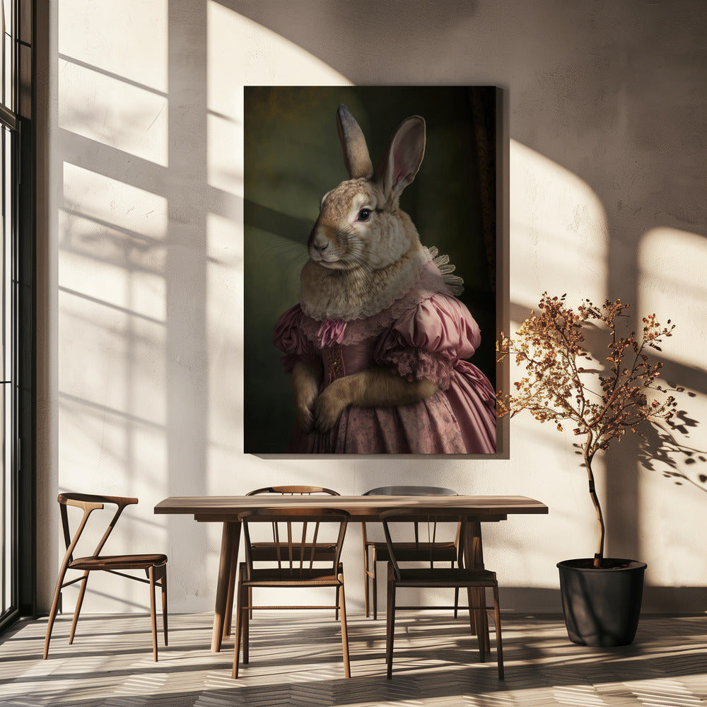 Regal Rabbit Lady | Canvas