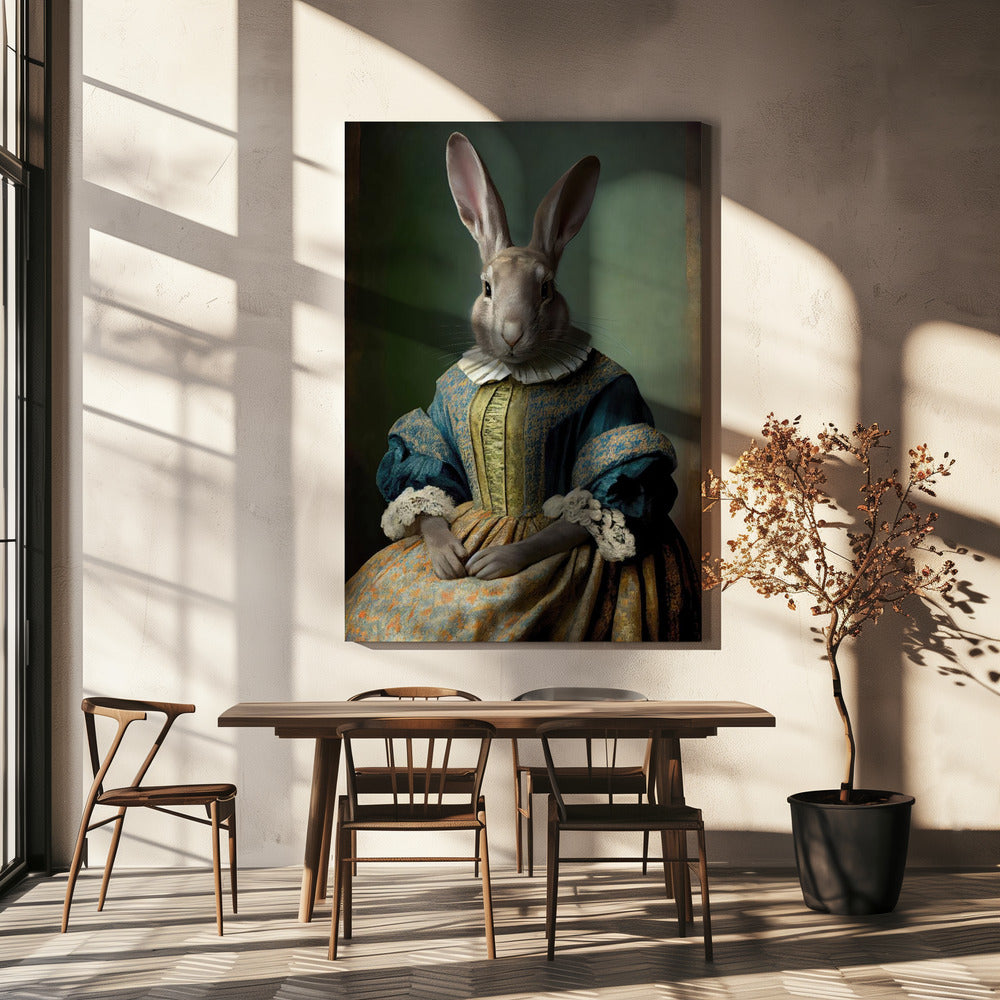 Regal Hare Portrait | Canvas