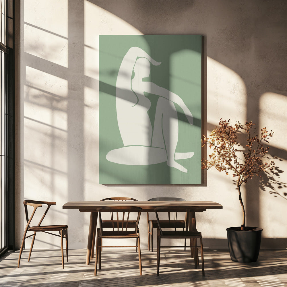 Figure Matisse Style Green | Canvas