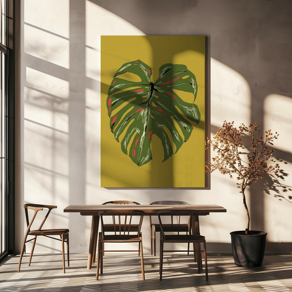 Monstera Leaf Green | Canvas