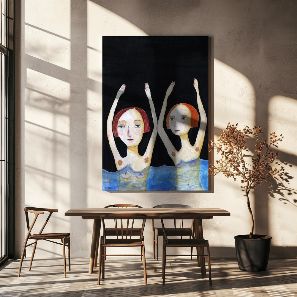 Swimming Girls | Canvas