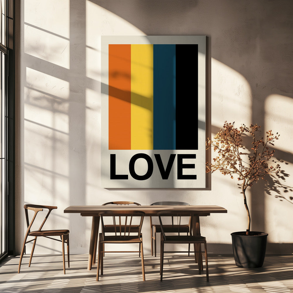 Retro Stripe LOVE Sundaze | Canvas