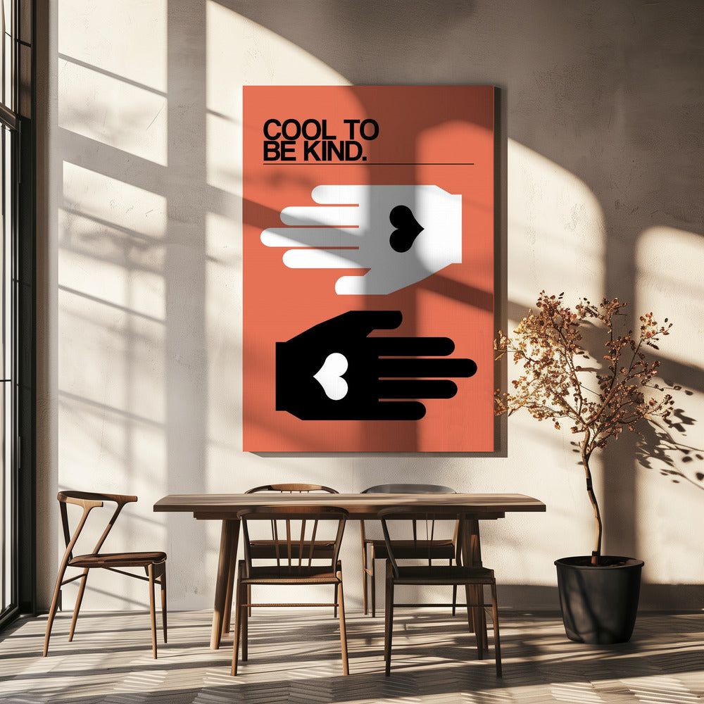 Cool To Be Kind Salmon | Canvas