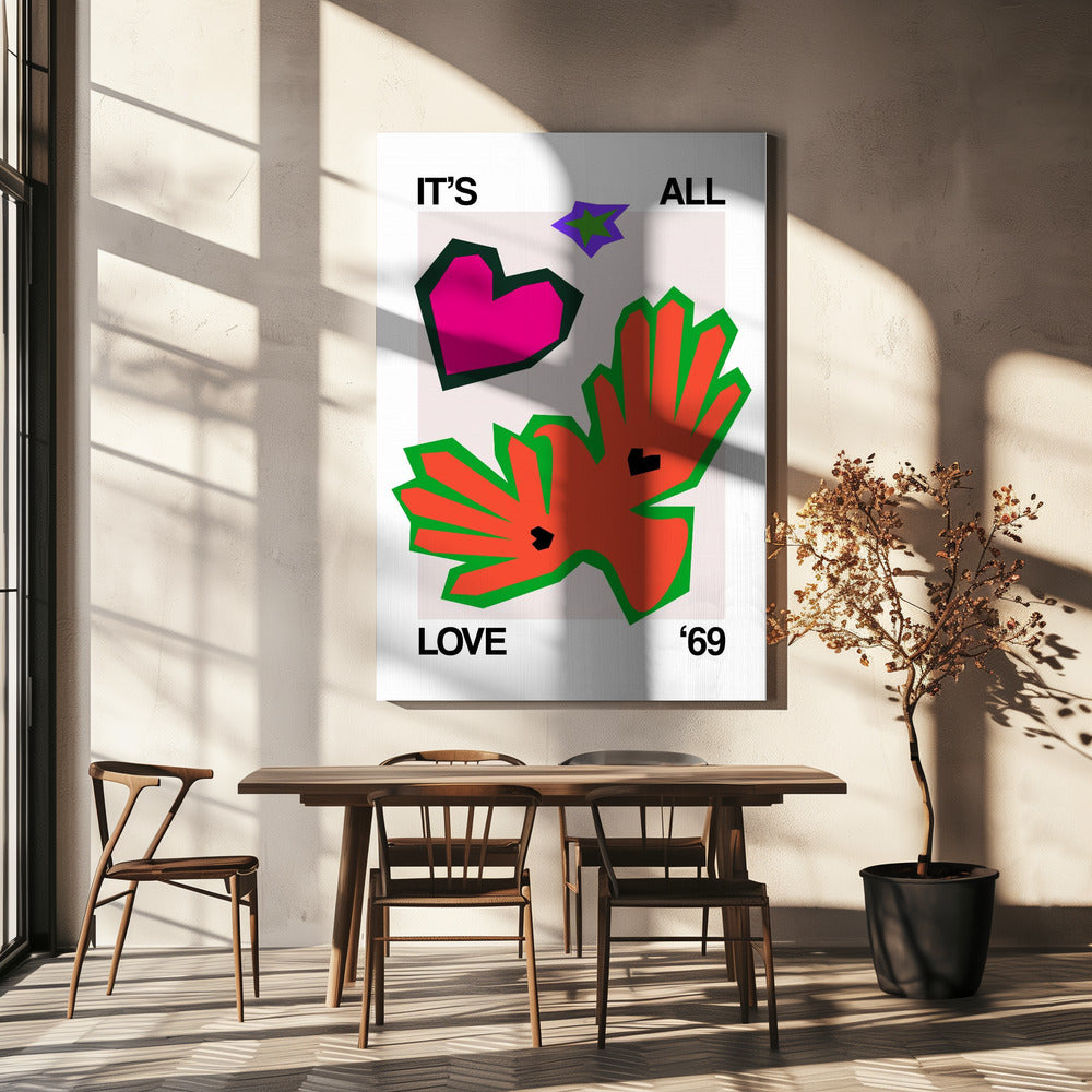 It's All Love '69 Bird Orange | Canvas