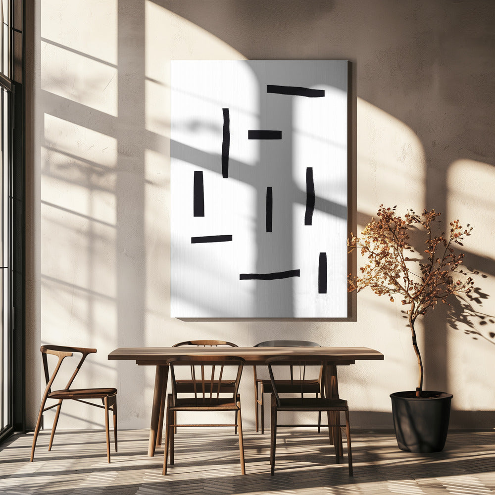 Black Lines On A White Background | Canvas