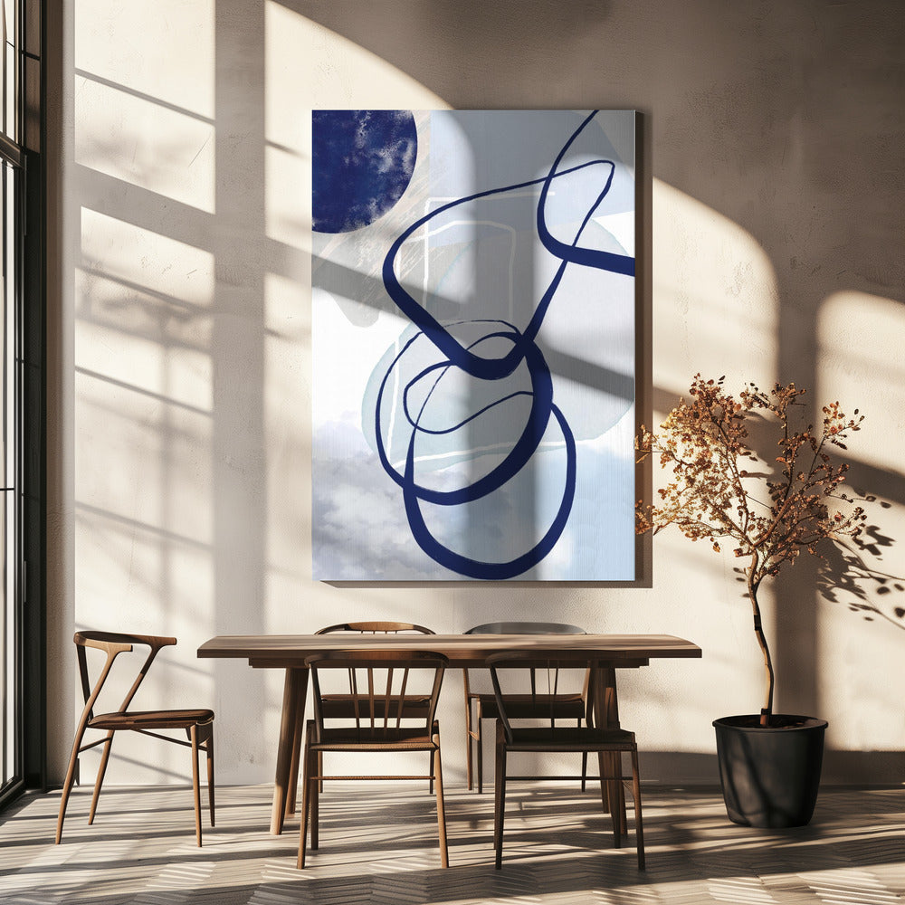Lines of Blue-2 | Canvas
