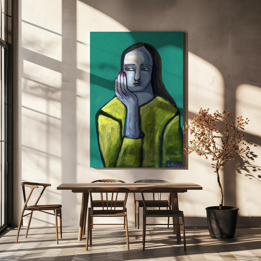 Woman with Big Hands | Canvas